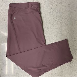 Fabletics crop leggings- light plum color